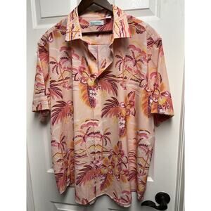 Caribbean Isle Breeze Performance Hawaiian Button Up shirt Sz XXL